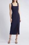 Hugo Boss Boss Dineza Midi Sheath Dress In Sky Captain
