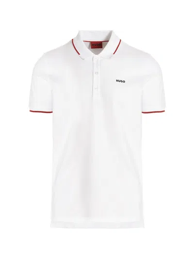 Hugo Boss Dinoso222 Polo Shirt In White