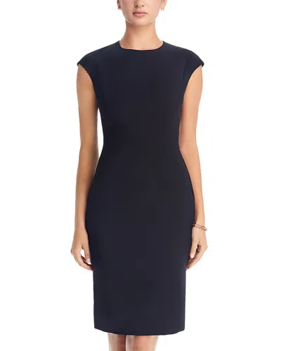 Hugo Boss Boss Dironah Virgin Wool Sheath Dress In Black