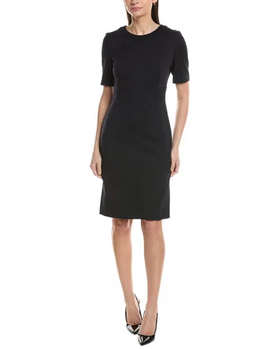 Hugo Boss Dirula Knit Midi Dress In Black