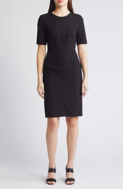 Hugo Boss Dirula Sheath Dress In Black