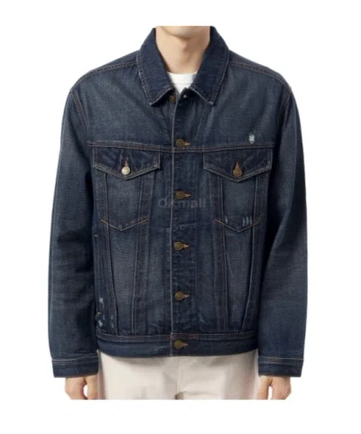 Hugo Boss Distressed Denim Jacket In Black