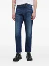 Hugo Boss Distressed Denim Jeans In Blue