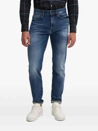 Hugo Boss Distressed-detail Jeans In Blue