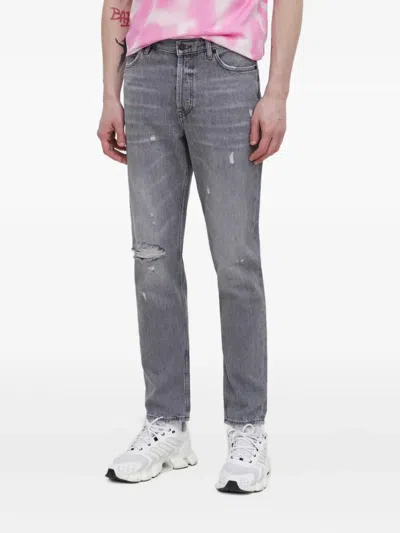 Hugo Boss Distressed-detail Jeans In Gray