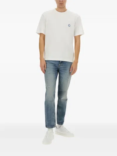 Hugo Boss Distressed Jeans In Blue