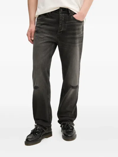 Hugo Boss Distressed Jeans In Gray