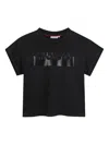 Hugo Boss Distressed Logo-print T-shirt In Black