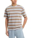 Hugo Boss Hugo Dockoe Stripe Cotton T-shirt In Open Blue