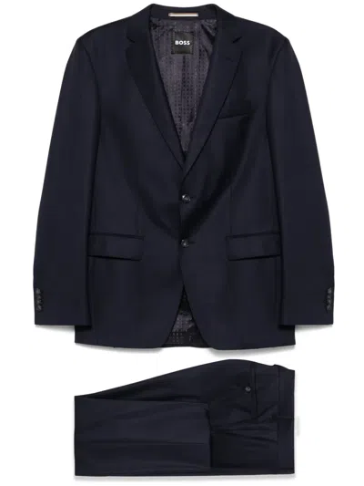 Hugo Boss Dogtooth Suit In 蓝色