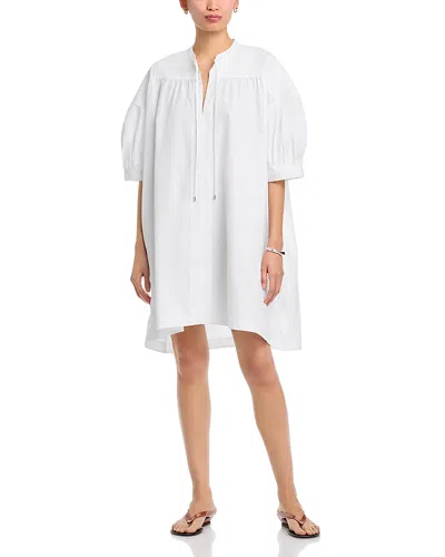 Hugo Boss Boss Dollana Oversize Cotton Shift Dress In White