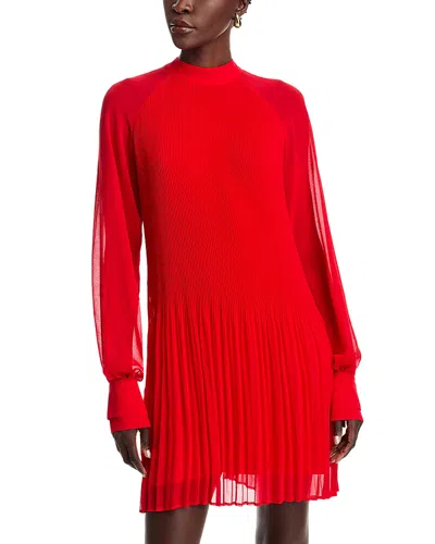 HUGO BOSS DOLUMI HIGH NECK BLOUSON SLEEVE DRESS