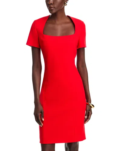 HUGO BOSS DOMINGANA SQUARE NECK SHEATH DRESS