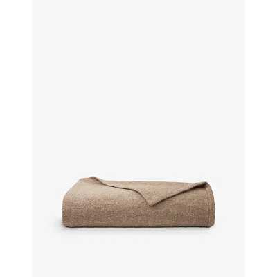 Hugo Boss Caramel Donegal Woven Throw 140cm X 200cm