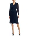 Hugo Boss Dosala Surplice Long Sleeve Wrap Dress