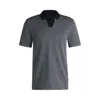 Hugo Boss Dot-pattern Polo Shirt In Cotton And Silk In Blue