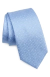 Hugo Boss Dot Silk Tie In Light Blue