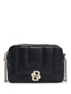 Hugo Boss Quilted Crossbody Bag With Double B Monogram Hardware In Black