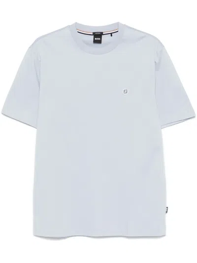 Hugo Boss Double B-monogram Cotton T-shirt In White