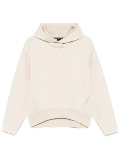 Hugo Boss Double B-monogram Hoodie In Neutrals
