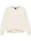 Hugo Boss Double B Monogram Sweatshirt In Neutrals
