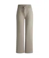 Hugo Boss Cotton-jersey Tracksuit Bottoms With Double B Monogram In Nude