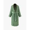 Hugo Boss Double B Shawl-lapel Cotton Bathrobe In Cypres