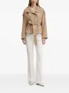 Hugo Boss Double-breasted Belted Trench Coat In Neutral