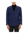 Hugo Boss Boss Double-breasted Jacket In Black
