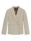 Hugo Boss Double-breasted Blazer In Neutral