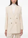 Hugo Boss Double-breasted Blazer In Neutral