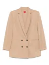Hugo Boss Double-breasted Blazer In Neutrals