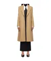 Hugo Boss Beige Long-length Twill Coat In Nude