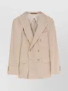 Hugo Boss Double-breasted Corduroy Blazer Pockets In Neutral