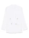 Hugo Boss Boss Double-breasted Linen Blazer With Structured Shoulders