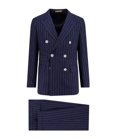 Hugo Boss Double-breasted Suit In Black