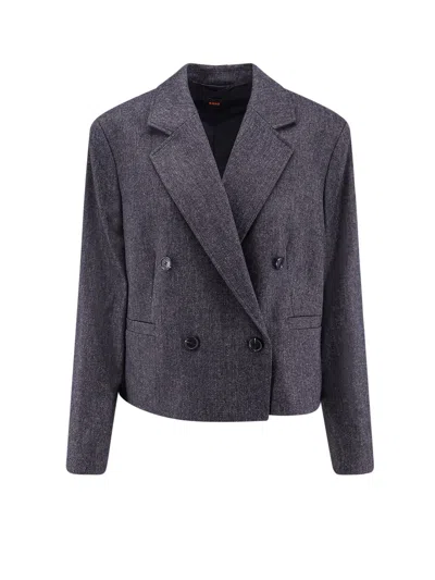 HUGO BOSS DOUBLE-BREASTED WOOL BLEND BLAZER