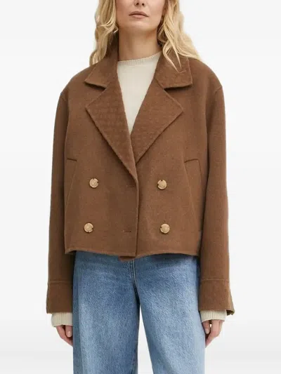 HUGO BOSS DOUBLE-BREASTED WOOL-BLEND JACKET