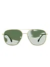 Hugo Boss Double-bridge Sunglasses In Green