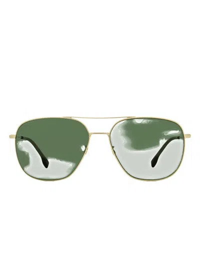 Hugo Boss Double-bridge Sunglasses In Green