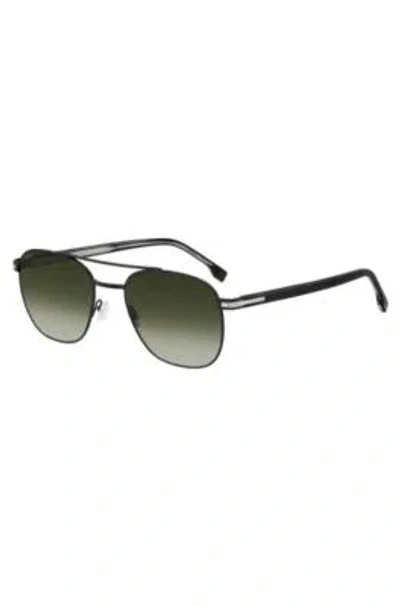 Hugo Boss Double-bridge Sunglasses In Black Steel Men's Eyewear In Assorted-pre-pack