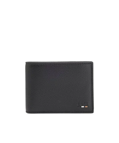 Hugo Boss Double-fold Wallet In Black