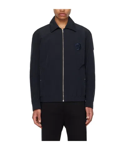 Hugo Boss Double Monogram Casual Jacket In Black