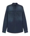 Hugo Boss Double-pocket Denim Shirt In Blue