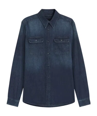 HUGO BOSS DOUBLE-POCKET DENIM SHIRT