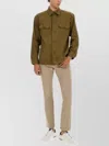 Hugo Boss Boss Stretch Linen And Viscose Shirt In Brown