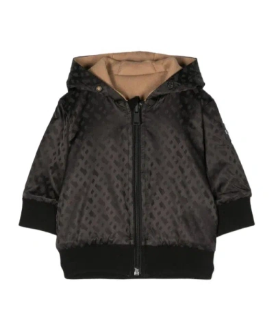 Hugo Boss Double-sided Pilot Jacket In Black