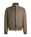 Hugo Boss Reversible Blouson Jacket With Water-repellent Finish In Brown