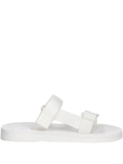 Hugo Boss Double-strap Sandals In White