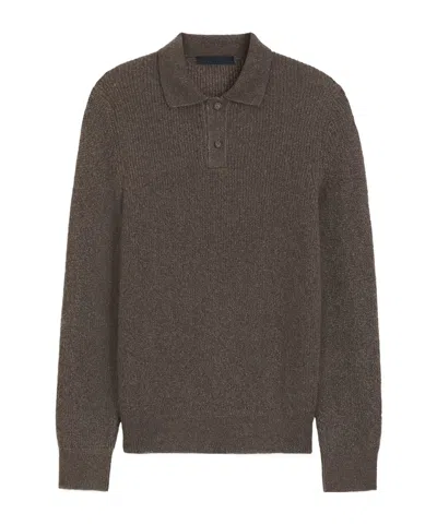 Hugo Boss Doublebreasted Longsleeve Polo Shirt In Black
